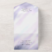 Elegant modern metallisch Paars wit, eenvoudig ont All In One Uitnodiging (Buitenkant)