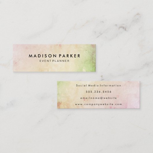 Elegant Modern Mini Visitekaartje (Voorkant / Achterkant)