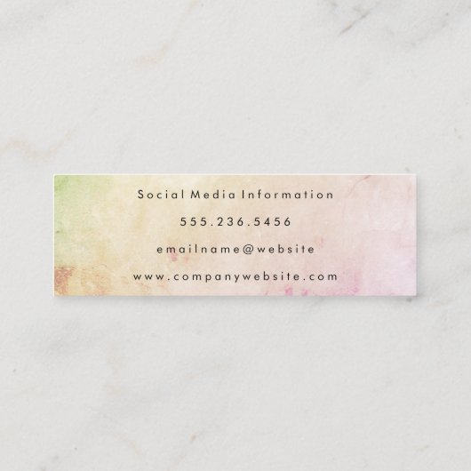 Elegant Modern Mini Visitekaartje (Achterkant)