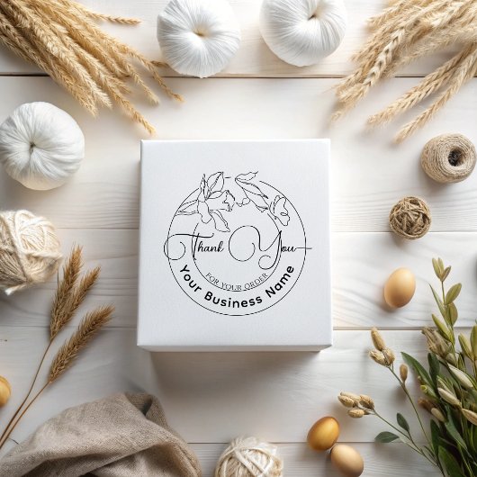 Elegant Modern Minimaal Bedankt voor uw bestelling Rubberstempel