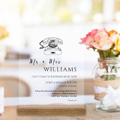 Elegant Modern Minimaal Bruiloft Audio Gastenboek Acryl Bord