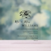 Elegant Modern Minimaal Bruiloft Audio Gastenboek Acryl Bord (Neutraal)