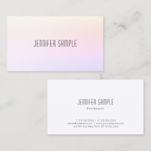 Elegant modern, minimaal design in luxe visitekaartje (Voorkant / Achterkant)