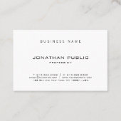 Elegant modern, minimaal design professioneel visitekaartje (Voorkant)