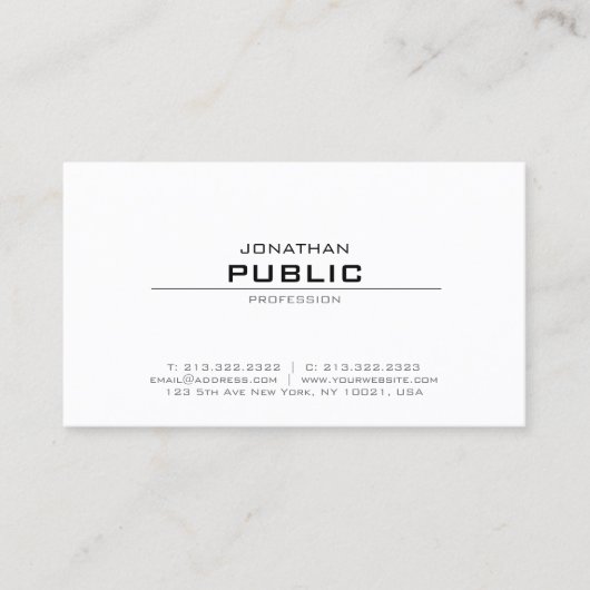 Elegant modern, minimaal design, trendy grafische visitekaartje (Voorkant)