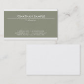 Elegant modern, minimaal design, trendy Plain Luxu Visitekaartje (Voorkant / Achterkant)