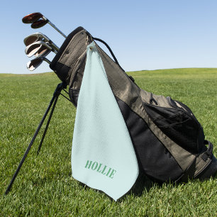 Elegant Modern Minimaal Eenvoudig Groen Monogram  Golfhanddoek