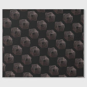 elegant modern minimaal faux roos goud geometrisch cadeaupapier (Vlak)