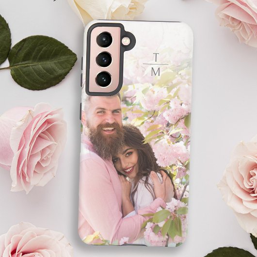 Elegant Modern Minimaal Fotomonogram Samsung Galaxy Hoesje