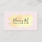 Elegant modern minimaal goud roze visitekaartje (Voorkant)