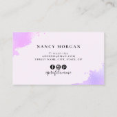Elegant modern minimaal gradiëntroze paars visitekaartje (Achterkant)