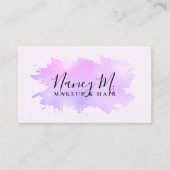 Elegant modern minimaal gradiëntroze paars visitekaartje (Voorkant)