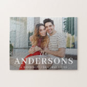 Elegant modern minimaal | Kerstparen foto Legpuzzel (Horizontaal)