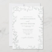 Elegant modern minimaal lef Sage Green Wedding Kaart (Voorkant)