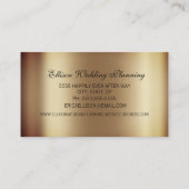 Elegant modern minimaal metalen huwelijk visitekaartje (Achterkant)