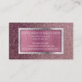 Elegant modern minimaal metallisch roze Paarse zil Visitekaartje (Achterkant)