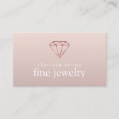 Elegant modern minimaal roos gouden sieraden visitekaartje (Voorkant)