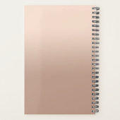 Elegant modern minimaal roos goudpalmen planner (Achterkant)