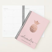 Elegant modern minimaal roos goudroze anananas planner (Display)