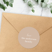 Elegant modern, minimaal tapijt met liefde ronde sticker