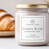 Elegant modern minimaal vierkant etiket