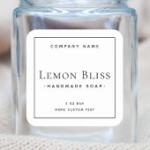 Elegant modern minimaal vierkant etiket