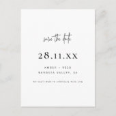 Elegant Modern Minimaal Wit Eenvoudig De Datum Ops Aankondigingskaart (Voorkant)