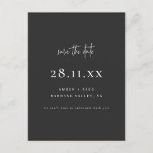 Elegant Modern Minimaal Zwart Eenvoudig De Datum O