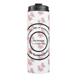 Elegant Modern Minimaal Zwart En Wit Product Thermosbeker