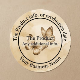 Elegant Modern Minimaal Zwart En Wit Product Vierkante Sticker