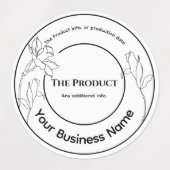 Elegant modern minimaal zwart-wit product labels (Design 1)