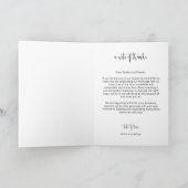 Elegant Modern Minimal Script Wedding Photo is gev Bedankkaart (Binnen)