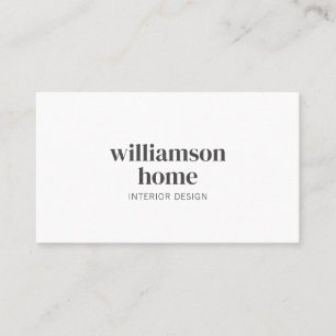 Elegant Modern Minimal White Professional Visitekaartje