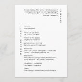 Elegant modern Minimale Calligrafiescript Wedding Programmakaart (Achterkant)