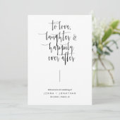 Elegant modern Minimale Calligrafiescript Wedding Programmakaart (Staand voorkant)
