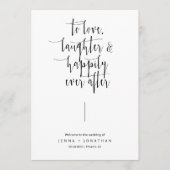 Elegant modern Minimale Calligrafiescript Wedding Programmakaart (Voorkant)