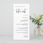 Elegant Modern Minimale Dankuwel Menu Plaatskaart (Staand voorkant)
