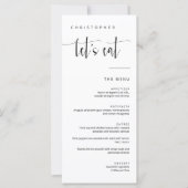 Elegant Modern Minimale Dankuwel Menu Plaatskaart (Voorkant)