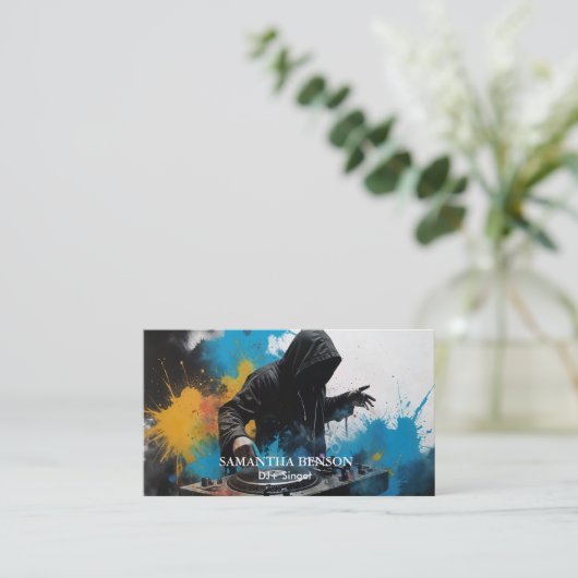Elegant Modern minimale dj-muziek Visitekaartje (Staand voorkant)