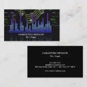 Elegant Modern minimale dj-muziek Visitekaartje (Voorkant / Achterkant)