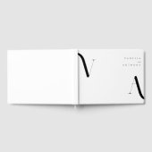 Elegant Modern Minimalist Black and White Wedding Gastenboek (Volledig)