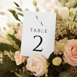 Elegant Modern Minimalist Black and White Wedding Kaart<br><div class="desc">Elegante moderne minimalistische zwart-wit trouwtafel nummer</div>