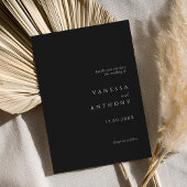 Elegant Modern Minimalist Black and White Wedding Save The Date
