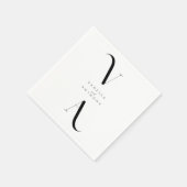 Elegant Modern Minimalist Black and White Wedding Servet (Hoek)
