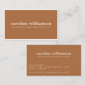 Elegant Modern Minimalist Boho Terracotta Rust Visitekaartje (Voorkant / Achterkant)