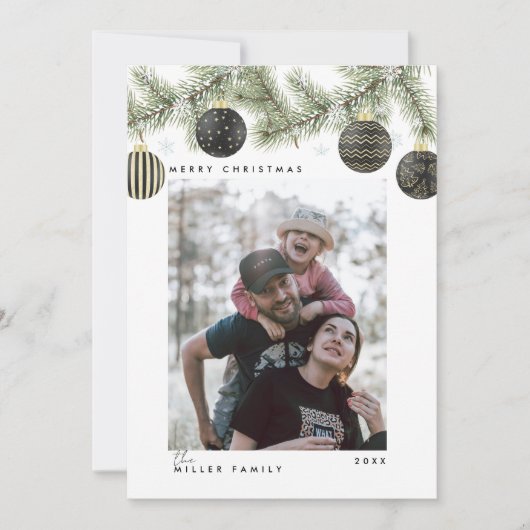 Elegant Modern Minimalist Christmas Feestdagenkaart (Voorkant)