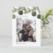 Elegant Modern Minimalist Christmas Feestdagenkaart (Staand voorkant)