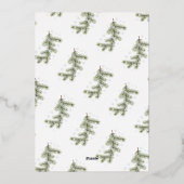 Elegant Modern Minimalist Christmas Folie Feestdagenkaart (Achterkant)