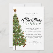 Elegant Modern Minimalist Christmas Party Kaart (Voorkant)