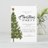 Elegant Modern Minimalist Christmas Party Kaart (Staand voorkant)